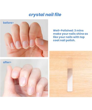 iFutniew Glass Nail Shiner - Nano Glass Nail Files Crystal Nail Buffer Shine Polisher for Natural Fingernails Toenails - Buy Online on GoSupps.com