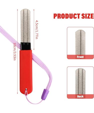 Cozlly 2-Piece Fish Hook Sharpener - Durable Double-Sided Grinding Stone for Fishing | Essential Hook Sharpening Tool Accessories - Buy Online on GoSupps.com