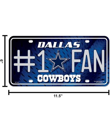 NFL Dallas Cowboys #1 Fan Metal License Plate Tag by Rico Industries - Buy Online on GoSupps.com
