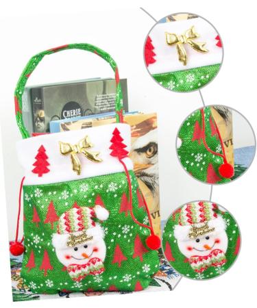 Anneome Santa Present 3pcs Christmas Candy Bag Candy Bags Christmas Drawstring Bag Decorative Hand Bags Backpack Bag - Buy Online on GoSupps.com