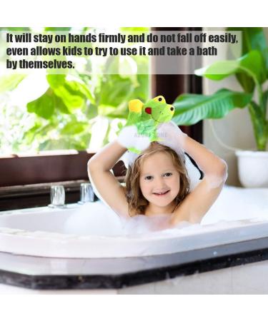 4 Pack Azure Zone Cartoon Hand Puppet Bath Wash Mitt Towel with Animal Designs - Perfect for Bath and Shower - Buy Online on GoSupps.com