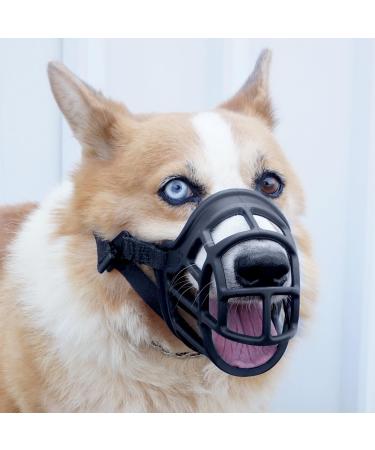 Premium Silicone Basket Muzzle for Medium & Large Dogs | Anti-Bark Dog Muzzle | International Shipping - Buy Online on GoSupps.com