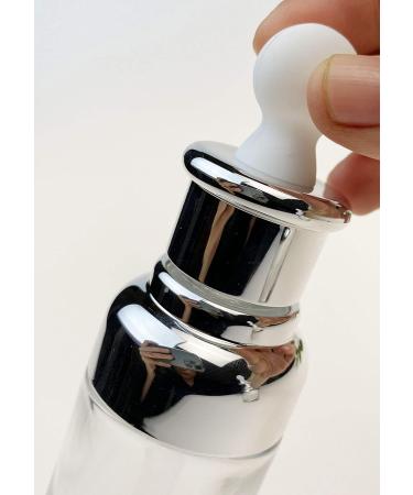 50ml Refillable Clear Glass Essential Oil Bottle with Glass Pipette - Elite Fluid Cosmetics Jar - Buy Online on GoSupps.com