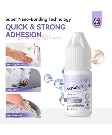 SAVILAND Ultra-Quick Dry Nail Glue 5g Extra Strong Nail Glue for Acrylic Nail Tips Press On Nails 5S Fast-Drying Nail Tip Adhesive Castor Oil Vitamin E Nail Bond Nail Glue for Home and Salon Use 1-Ultra Quick Dry Nail Glue - Buy Online on GoSupps.com
