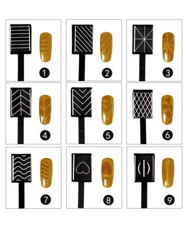 Shogpon 11-Piece High-Quality Cat Eye Magnet Pencil Set for DIY Nail Art - Perfect for 3D Magnetic Gel & Powder - Buy Online on GoSupps.com