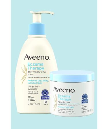 Aveeno Eczema Therapy Daily Moisturizing Cream - Colloidal Oatmeal Lotion for Sensitive Skin, 12 fl. oz - Buy Online on GoSupps.com