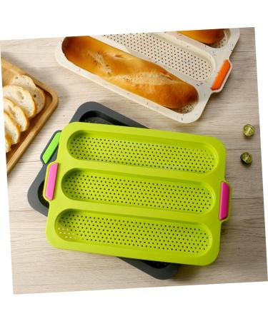 Alipis 1pc 3 Bread Silicone Mold Silicone Molds Hot Dog Molds French Bread Mould Cake Second Generation 34.5x24cm White - Buy Online on GoSupps.com