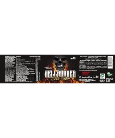 Peak Hellburner Black Edition - 120 Capsules | Vegan Fat Burner & Diet Support | Green Tea Extract for Fat & Energy Metabolism | Gluten-Free - Buy Online on GoSupps.com