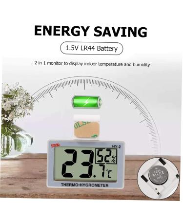 MipCase Mini Refrigerator Hygrometer - 3-Piece Glass Temperature & Humidity Measuring Device for Home & Aquarium - Multi-functional 5.5x5x1.5cm - Buy Online on GoSupps.com