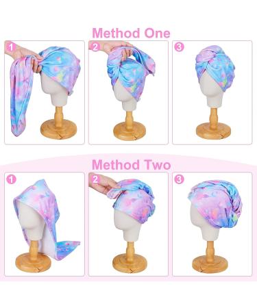Basumee Microfiber Hair Towel Wrap Set for Rapid Drying - Colorful Mermaid Design - Buy Online on GoSupps.com