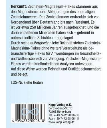 KOPP Vital Magnesium Flakes - Vegan 3 kg | High-Quality Magnesium for Muscle Relaxation & Recovery - Buy Now! - Buy Online on GoSupps.com