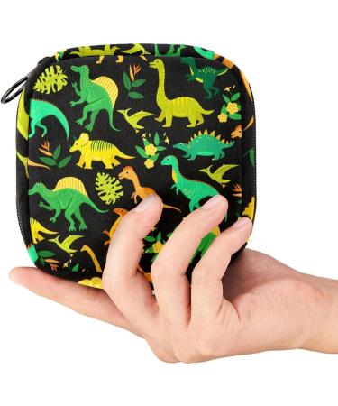 Cartoon Dinosaur Sanitary Napkin Storage Bag | Portable Period Pocket for Women & Teens - Color 3 - Buy Online on GoSupps.com