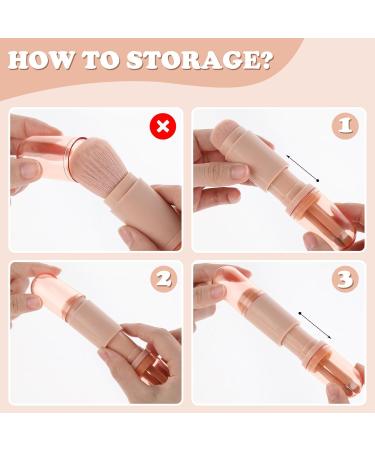 Sibba Travel Makeup Brushes Set - 4 in 1 Mini Cute Retractable Professional Makeup Brush for Foundation Powder Eye Shadow & Contour - Portable Cosmetics Accessories - Buy Online on GoSupps.com