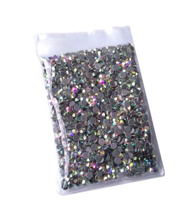 Queenme 1440pcs AB SS20 Hotfix Rhinestones 20SS Flatback Crystals for Clothes Shoes Crafts Hot Fix 5MM Round Glass Gems Stones Flat Back Iron on Rhinestones for Clothing AB 1440pcs SS20