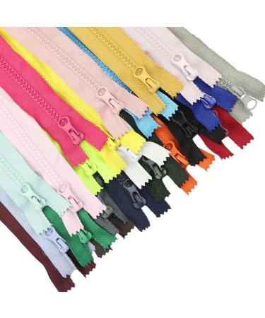 Colorful Resin Zippers Set - 14 Mixed Colors (40cm/16inch) - Ideal for DIY Clothes, Coats, Handbags, and Crafts - Buy Online on GoSupps.com