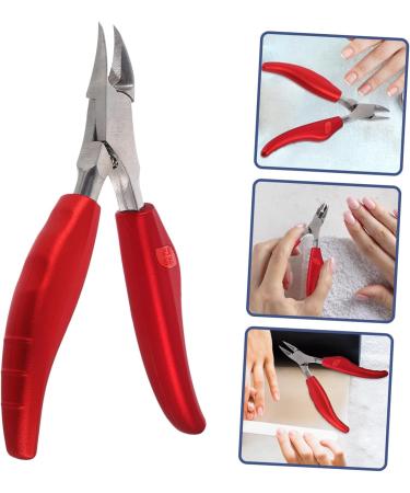 IWOWHERO Folding Hawk Mouth Pliers Cuticle Nail Clippers Heavy Duty Nail Clipper Cuticle Pusher Pedicure Nail Toenail Clippers Stainless Steel Red Handle Rubber and Plastic - Buy Online on GoSupps.com