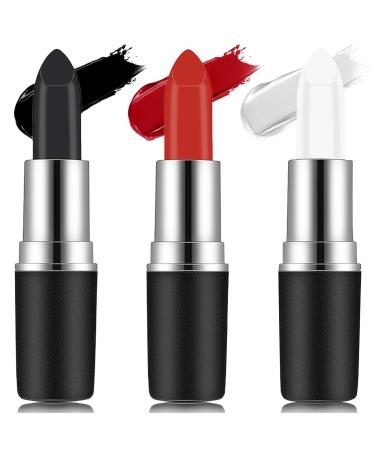 3 Colors Eye Black Stick for Sports Blendable Face Body Paint Makeup Stick Cream Eyeblack Tube Eye Black Baseball Football Softball Lacrosse & Halloween Costume Cosplay Clown SFX Makeup Multicolor