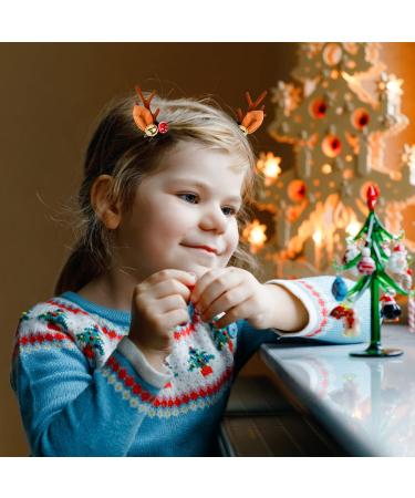 4 Pairs Christmas Deer Antler Hair Clips Cute Reindeer Antler Barrettes Plush Xmas Deer Horn Ears Hair Clips Pins Christmas Party Headwear for Girls Women - Buy Online on GoSupps.com