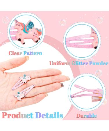 24 Pieces Unicorn Hair Clips for Girls - Sweet Children's Snap Hair Accessories - Buy Online on GoSupps.com