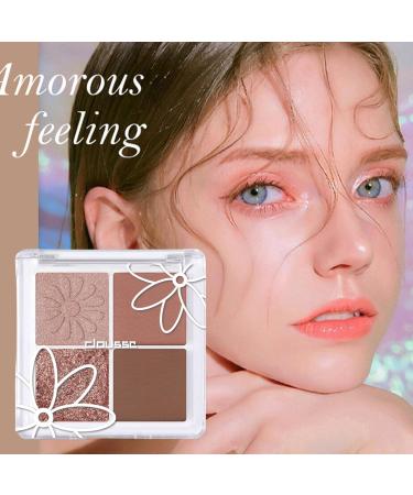 Eyeshadow Makeup Palette | 4 Colors Blendable Matte Shimmer Eye Shadow Pallet | Blendable Long Lasting Waterproof Makeup Palette Eyeshadow Cosmetics Makeup Pallet 03 - Buy Online on GoSupps.com