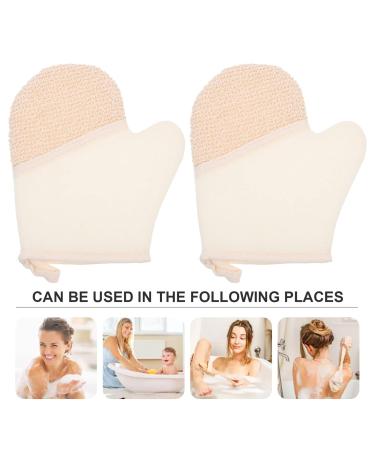 FRCOLOR Exfoliating Bath Gloves - 2pcs Scrub Mitts for Glowing Skin | Body Scrubber & Loofah Mitts for Optimal Exfoliation - Buy Online on GoSupps.com