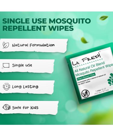 La Fresh Mosquito Repellent Wipes - Natural, Deet-Free, Long-Lasting (Individually Wrapped) - Buy Online on GoSupps.com