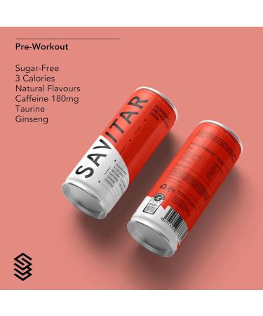 Savitar Pre Workout Intra & Post Workout Variety Pack | Raspberry Tropical Lime & Mango Flavours Low Calorie Sugar Free Sports Drinks Pack of 12 x 250ml cans - Buy Online on GoSupps.com