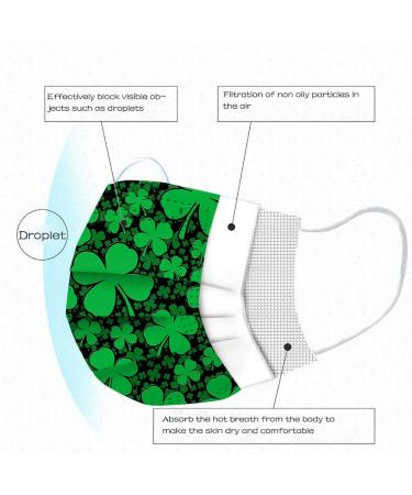 Buy WEXCV 50-Pack Disposable 3-Layer Mouth Protection | St. Patrick's Day Breathable Scarf - International Shipping Available - Buy Online on GoSupps.com
