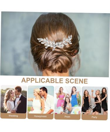 minkissy hair jewelry hair clips for girls hair side comb hair accessories for girls girl headpiece rhinestone hair clips rhinestone hair pin alloy bride European and American hair comb - Buy Online on GoSupps.com