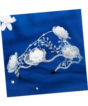 Beavorty bride headband bride pearl rhinestones vintage the flowers wild crystal press hair headgear hair accessories hair bands girls headbands lace bridal headband Hong style - Buy Online on GoSupps.com