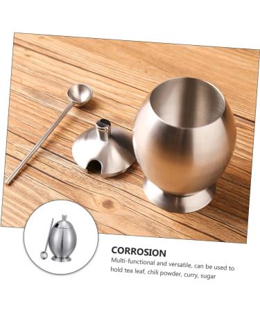Zerodeko 1pc Stainless Steel Seasoning Jar Stainless Steel Container Household Seasoning Canister Pepper Shakers Glass Container Grass Key Covers Jar Storage Condiment Storage Box - Buy Online on GoSupps.com
