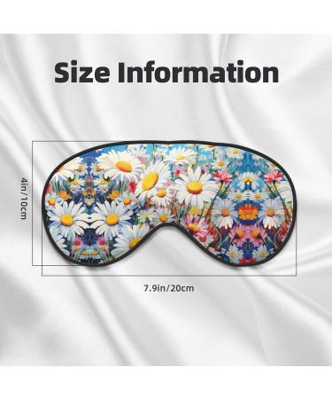 Summer Floral Daisies Unisex Sleep Eye Mask - Soft Comfort Eye Shade for Travel Yoga & Shift Work - Buy Online on GoSupps.com