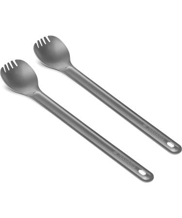 Navaris Long Handle Titanium Sporks (Set of 2) - 8.4, Perfect for Backpacking and Camping - Buy Online on GoSupps.com