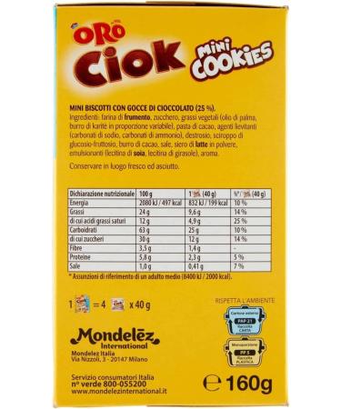  Zia Rosa Oro Ciok Mini Cookies Set of 6 Crunchy Biscuits with Milk Chocolate Chip 160g + 400g Zia Rosa DOP Pomodoro San Marzano Box - Buy Online on GoSupps.com