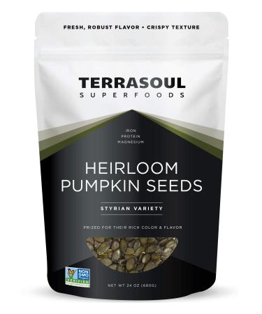 Terrasoul Superfoods Organic Heirloom Pumpkin Seeds 1.5 Lbs - Sourced from Europe  Keto  Raw  Unsalted - Buy Online on GoSupps.com