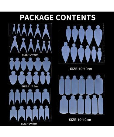 Niceneeded 60 Silicone Dual Nail Shape Stickers - Premium Nail Extension Gel Forms for Quick Dual Nail Structure - Buy Online on GoSupps.com