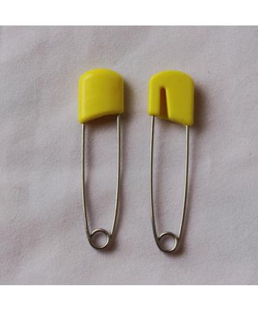 100 Colorful Big 2 1/8 Inch Infant Safety Pins - Stainless Steel Diaper Pins for Baby Kids - Buy Online on GoSupps.com