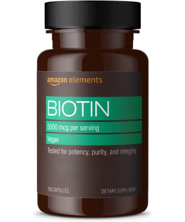 Amazon Elements Calcium Complex with Vitamin D 250mg (195 Capsules) & Biotin 5000mcg (130 Capsules) - Vegan Formula for Strong Bones and Hair Growth - 4 Month Supply - Buy Online on GoSupps.com
