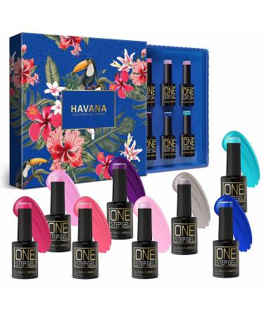 Beauty4Britain Set of 8 One-Step UV/LED Gel Nail Polish 11 ml By Beauty4britain Havana Collection