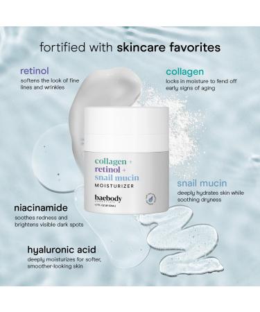 Baebody Collagen Retinol Snail Mucin Face Moisturizer with Neck Cream Beauty Bundle - Buy Online on GoSupps.com