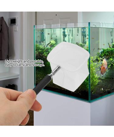 Garosa Shrimp Fishing Net 20-57.5cm Telescopic Fish Shrimp Skimming Net Mini Fish Aquarium Fishing Net for Aquarium Tank Shrimp (black Square net) - Buy Online on GoSupps.com