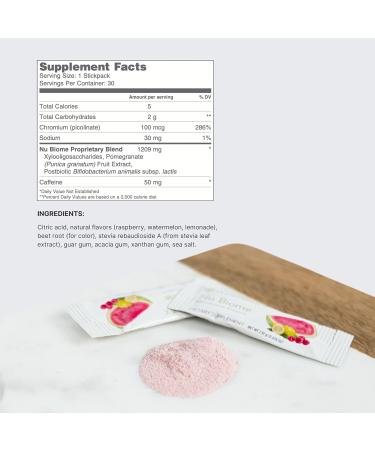 Nu Skin Pharmanex Nu Biome | Gut & Immune Health Supplement | Supports Digestive Balance & Energy | Prebiotic & Antioxidant Formula | 30 Packets | Watermelon Raspberry Lemon - Buy Online on GoSupps.com