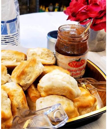 KYVAN Honey Apple Butter 2-Pack - 18.5 oz | GMO-Free, No High Fructose Corn Syrup, Gluten-Free | Natural Ingredients, Apples, Golden Honey, Spices | Fruit Spread for Breakfast | Kettle Cooked in Small Batches - Buy Online on GoSupps.com
