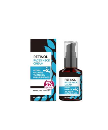 5% Retinol Face & Neck Cream With Collagen & Hyaluronic Acid Supports Smooth-Looking Skin For All Skin Types 50g / 1.76oz - Buy Online on GoSupps.com
