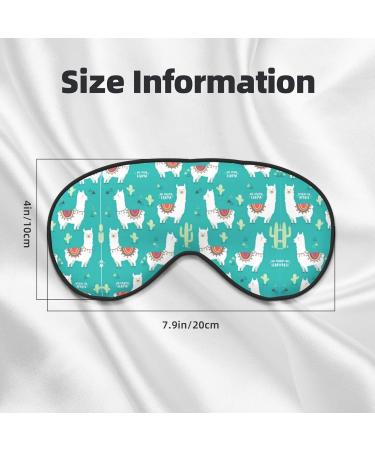 Alpaca Cactus Print Sleep Eye Mask | Soft Adjustable Blackout Silk Blindfold for Men & Women - Perfect for Travel & Relaxation - Buy Online on GoSupps.com