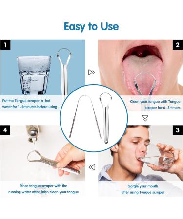Azltdcow Professional Tongue Scrapers & Cleaners - Stainless Steel Tongue Brush Kit for Oral Hygiene & Fresh Breath - Exquisite Travel Case Included - Buy Online on GoSupps.com