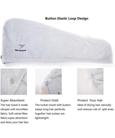 Ultra-Absorbent N-A Wrapped Hair Cap - Fast Drying Microfiber Towel for Curly & Thick Hair - Light Blue for Women - Buy Online on GoSupps.com