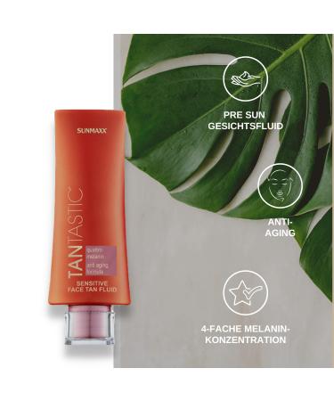 Tantastic Sensitive Face Tan Fluid - Browning Accelerator for Pre-Sun Care | Anti-Aging Formula for Face Neck & Cleavage | High Melanin Concentration - Buy Online on GoSupps.com