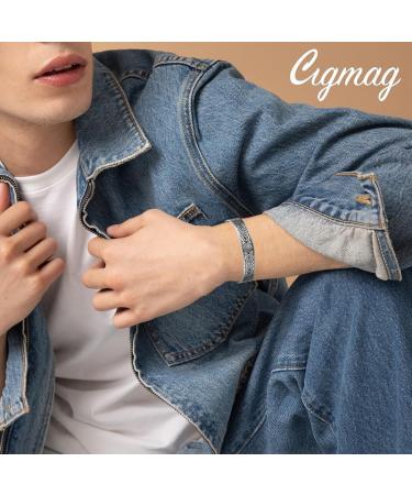 Cigmag 9X Lymphatic Drainage Men's Copper Bracelet - Ultra Strength Magnet - Adjustable, Celtic Knot 2 Grey - Gift Box Included - Buy Online on GoSupps.com