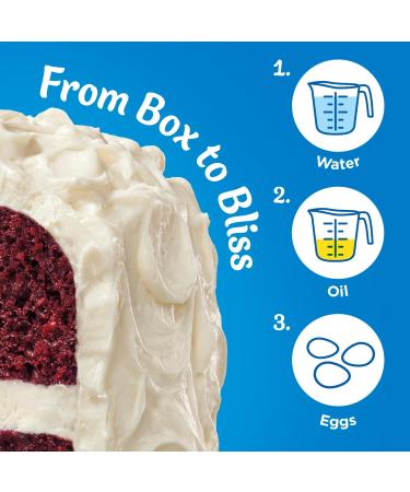 Pillsbury American Cake Mix Red Velvet 2 Pack With Cream Cheese Frosting | Bundle With Snack Scout Whisk - Buy Online on GoSupps.com